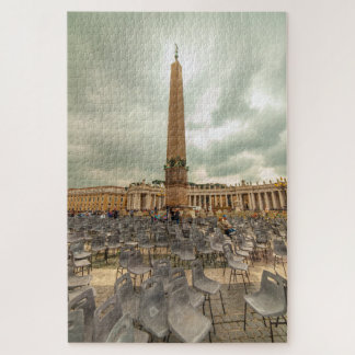 Obelisk with chairs, St. Peter square,ローマ,イタリア ジグソーパズル