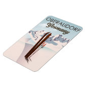 Oberauorfドイツのスキーポスター マグネット (左側)