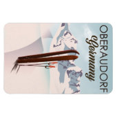Oberauorfドイツのスキーポスター マグネット (横)