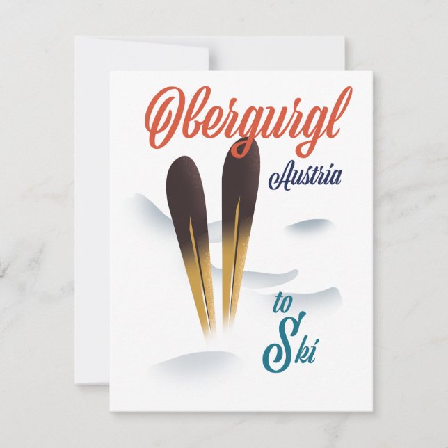 Obergurgl Austria Skiポスター (正面)