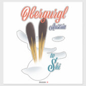 Obergurgl Austria Skiポスター シール (シート)