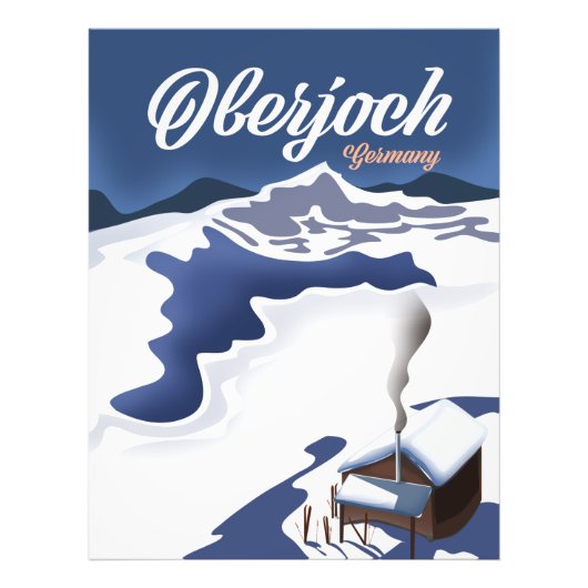 Oberjoch Germanyスキーのポスター フォトプリント (正面)
