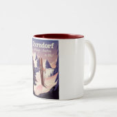 Oberndorf,ザルツブルク,オーストリア,スキーポスター ツートーンマグカップ (正面右)