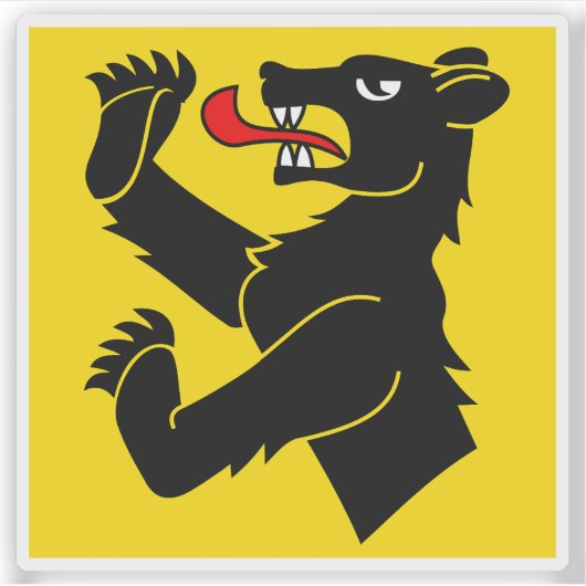 Obersimmental district flag, Switzerland シール (正面)