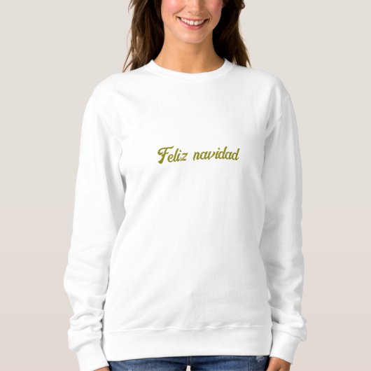 Oberteil mit Schriftzug Feliz navidad スウェットシャツ (正面)