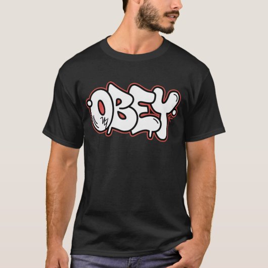 Obey - グラフィティ tシャツ (正面)