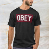 OBEY Bold Red Box Typography Shirt Tシャツ