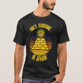 Obey Consume Be Afraid Paranoia Propaganda Fear Py Tシャツ (正面)