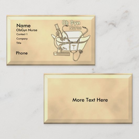 ObGynナースコラージュ名前をカスタムする名刺 名刺 (正面/裏面)