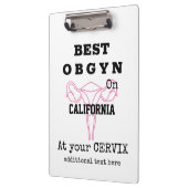 OBGYN最高の on Town/City Gynecologist Obstetrician クリップボード (左)