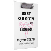 OBGYN最高の on Town/City Gynecologist Obstetrician クリップボード (右)