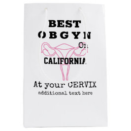 OBGYN最高の on Town or City Gynecologist ミディアムペーパーバッグ