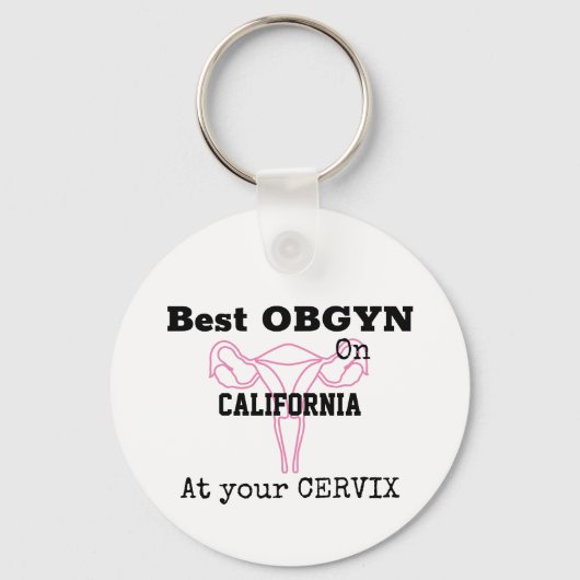 OBGYN最高の on Town or City name Gyneclogist キーホルダー (正面)
