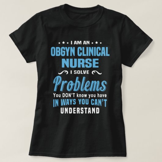 OBGYN臨床ナース Tシャツ (デザイン正面)