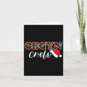 Obgyn Crew Christmas Lights Santa Hat  カード (正面)