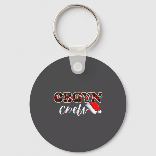 Obgyn Crew Christmas Lights Santa Hat  キーホルダー (正面)