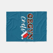 Obgyn Crew Christmas Lights Santa Hat  フリースブランケット (正面(横))