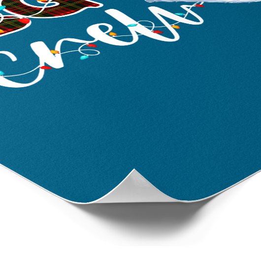 Obgyn Crew Christmas Lights Santa Hat  ポスター (角)