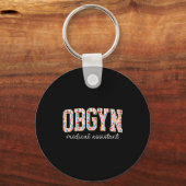 Obgyn Medical Istant Floral Ob-gyn Medical Istant  キーホルダー (正面)