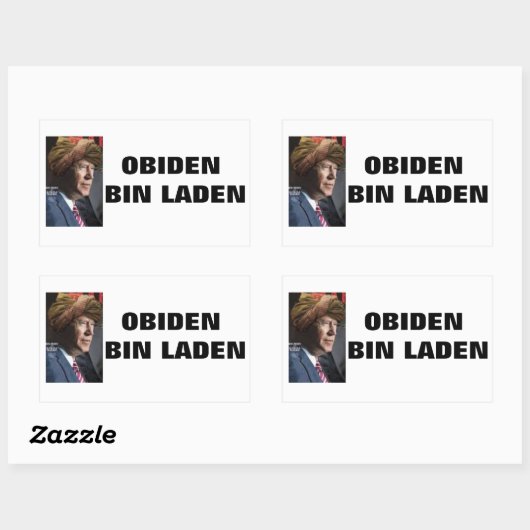 OBIDEN BIN LADEN STICKER 長方形シール (シート)