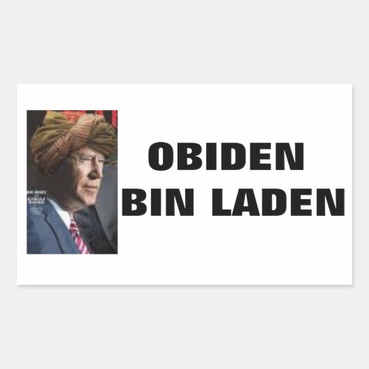 OBIDEN BIN LADEN STICKER 長方形シール (正面)