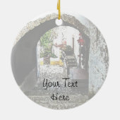 Obidosポルトガルのアーチ道 セラミックオーナメント (裏面)