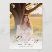 Obituary Order of Service Memorial Funeral プログラム (正面)