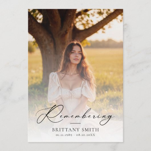 Obituary Order of Service Memorial Funeral プログラム (正面)