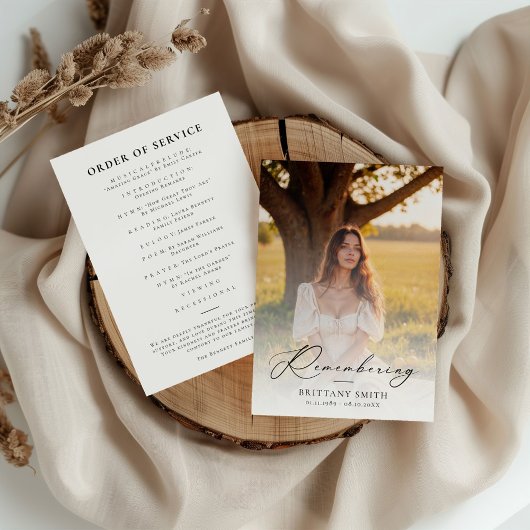 Obituary Order of Service Memorial Funeral プログラム