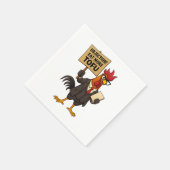 Objection! Eat More Tofu – Rooster Lawyer Protest スタンダードカクテルナプキン (角)