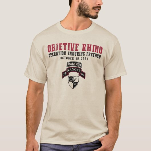 Objective Rhino: Operation Enduring Freedom 2001 Tシャツ (正面)