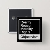 Objectivismは何ですか。 ボタン 缶バッジ (正面&裏面)