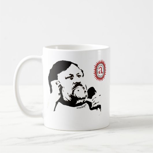 objet小さいaを熟視するZizek: Tシャツ コーヒーマグカップ (左)