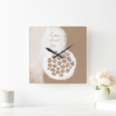 objet_11_lotus seed pod スクエア壁時計 (ホーム)