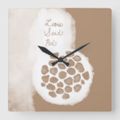 objet_11_lotus seed pod スクエア壁時計 (正面)