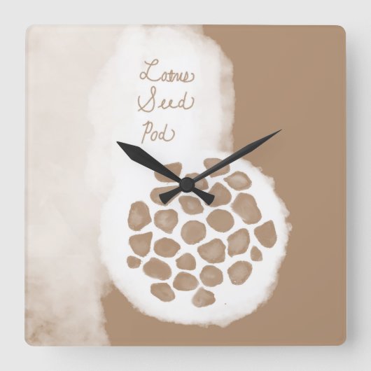 objet_11_lotus seed pod スクエア壁時計 (正面)