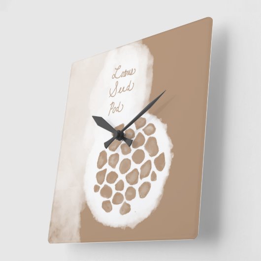 objet_11_lotus seed pod スクエア壁時計 (傾斜)