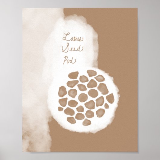 objet_11_lotus seed pod matte poster ポスター (正面)