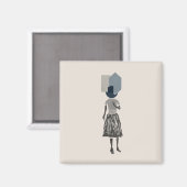 objet_14_女性_1 マグネット (正面/裏面)