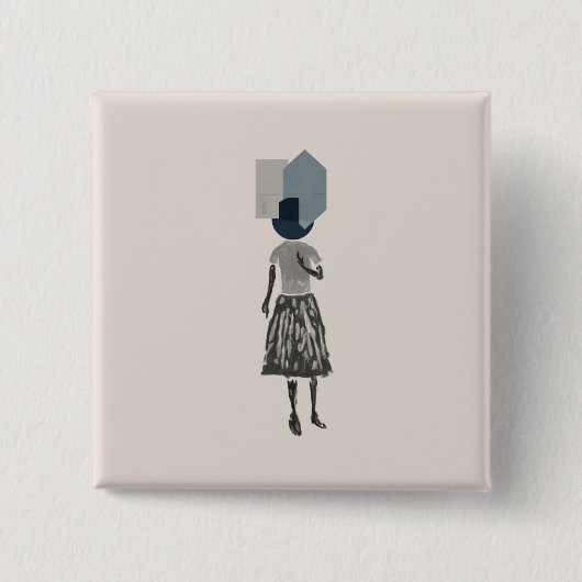 objet_14_une femme_1 缶バッジ (正面)