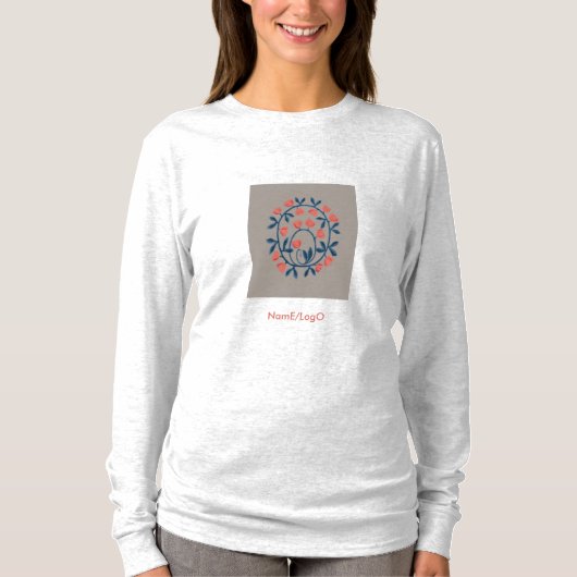 objet_17_a swan in flowers t-shirt tシャツ (正面)