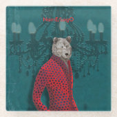 objet_18_un homme_2 ガラスコースター (正面)