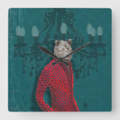 objet_18_un homme_2 スクエア壁時計 (正面)
