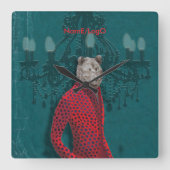 objet_18_un homme_2 スクエア壁時計 (正面)