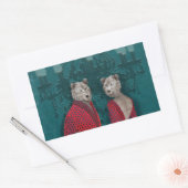 objet_20_une femme, un homme_2 長方形シール (封筒)