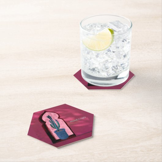 objet_21_a window with a cactus ペーパーコースター (インサイチュ)