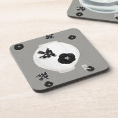 objet_22_camellia,鳥と陶器 ハードプラスチック コースター (左側)