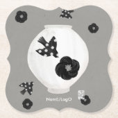 objet_22_camellia,bird and pottery ペーパーコースター (正面)