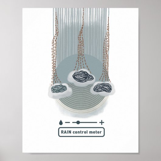 objet_2_rainコントロールメーターマットポスター ポスター (正面)