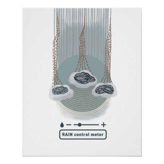 objet_2_rainコントロールメーター光沢ポスター ポスター (正面)